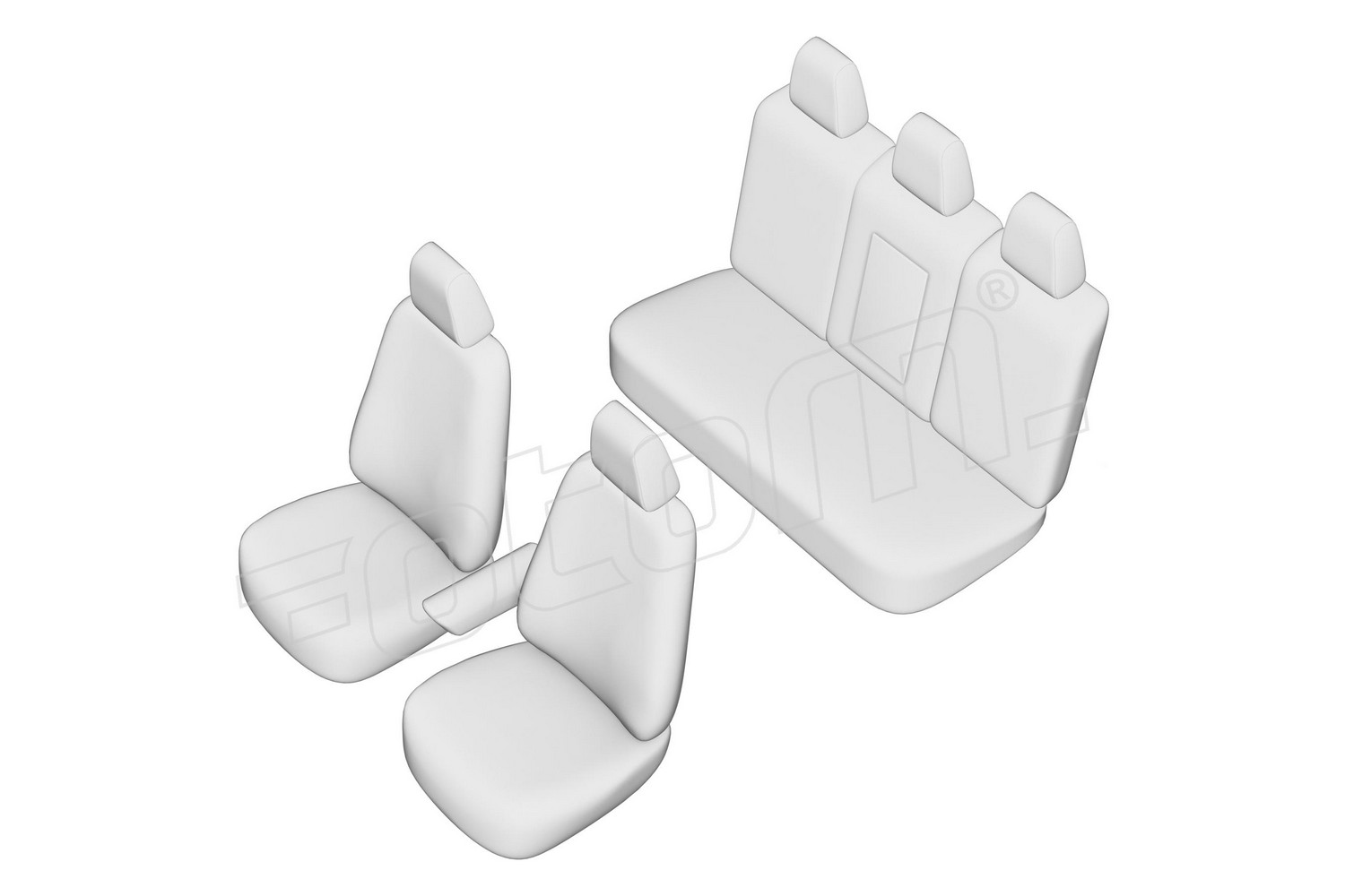 Seat covers line drawing / Sitzbez&uuml;ge Strichzeichnung / Stoelhoezen lijntekening / Dessin au trait des housses de si&egrave;ge