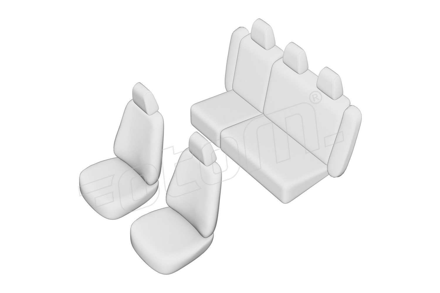 Seat covers line drawing / Sitzbez&uuml;ge Strichzeichnung / Stoelhoezen lijntekening / Dessin au trait des housses de si&egrave;ge