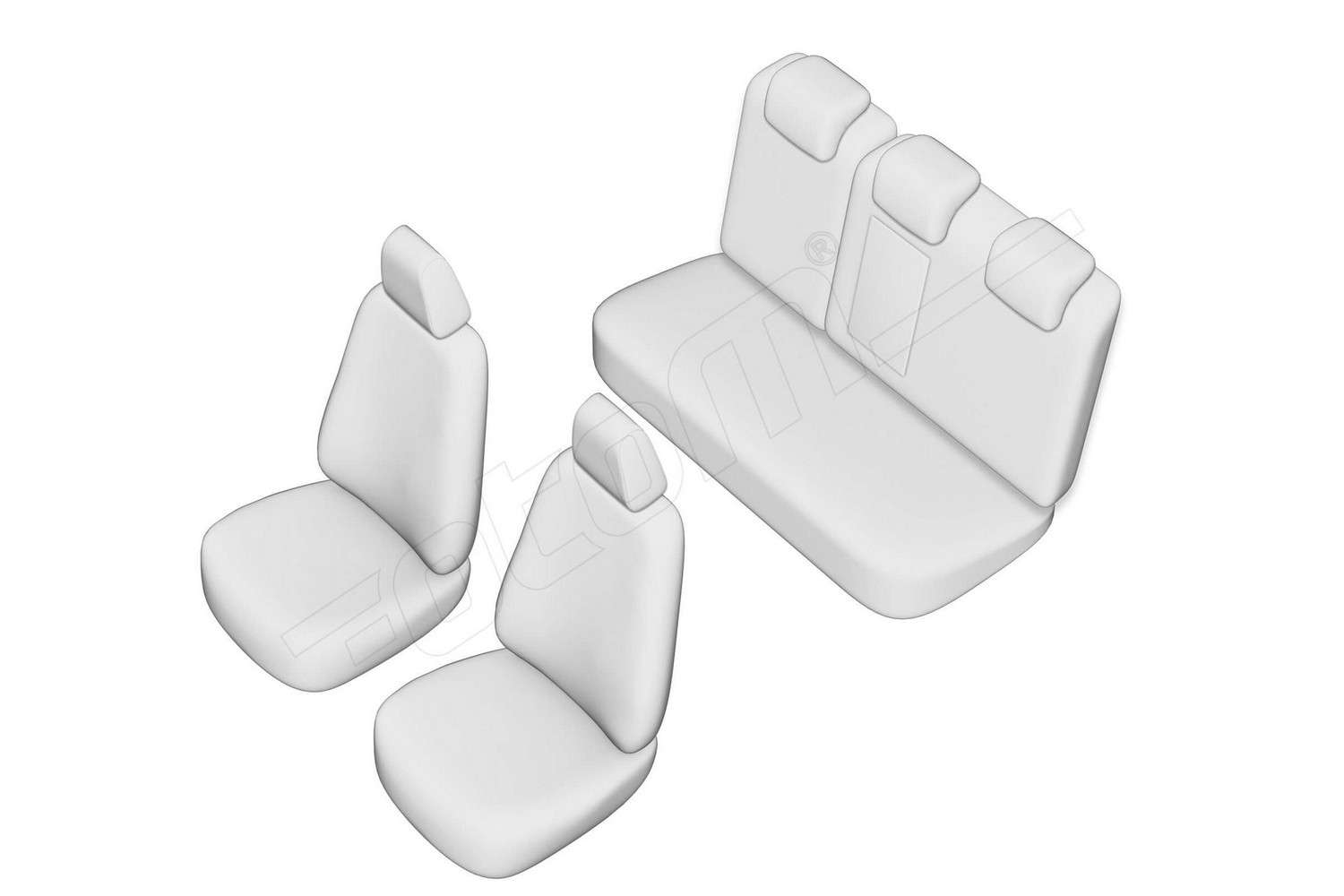 Seat covers line drawing / Sitzbez&uuml;ge Strichzeichnung / Stoelhoezen lijntekening / Dessin au trait des housses de si&egrave;ge