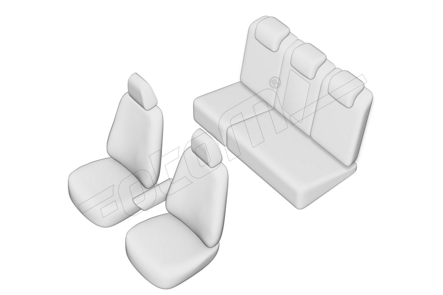 Seat covers line drawing / Sitzbezüge Strichzeichnung / Stoelhoezen lijntekening / Dessin au trait des housses de siège Seat covers line drawing / Sitzbezüge Strichzeichnung / Stoelhoezen lijntekening / Dessin au trait des housses de siège