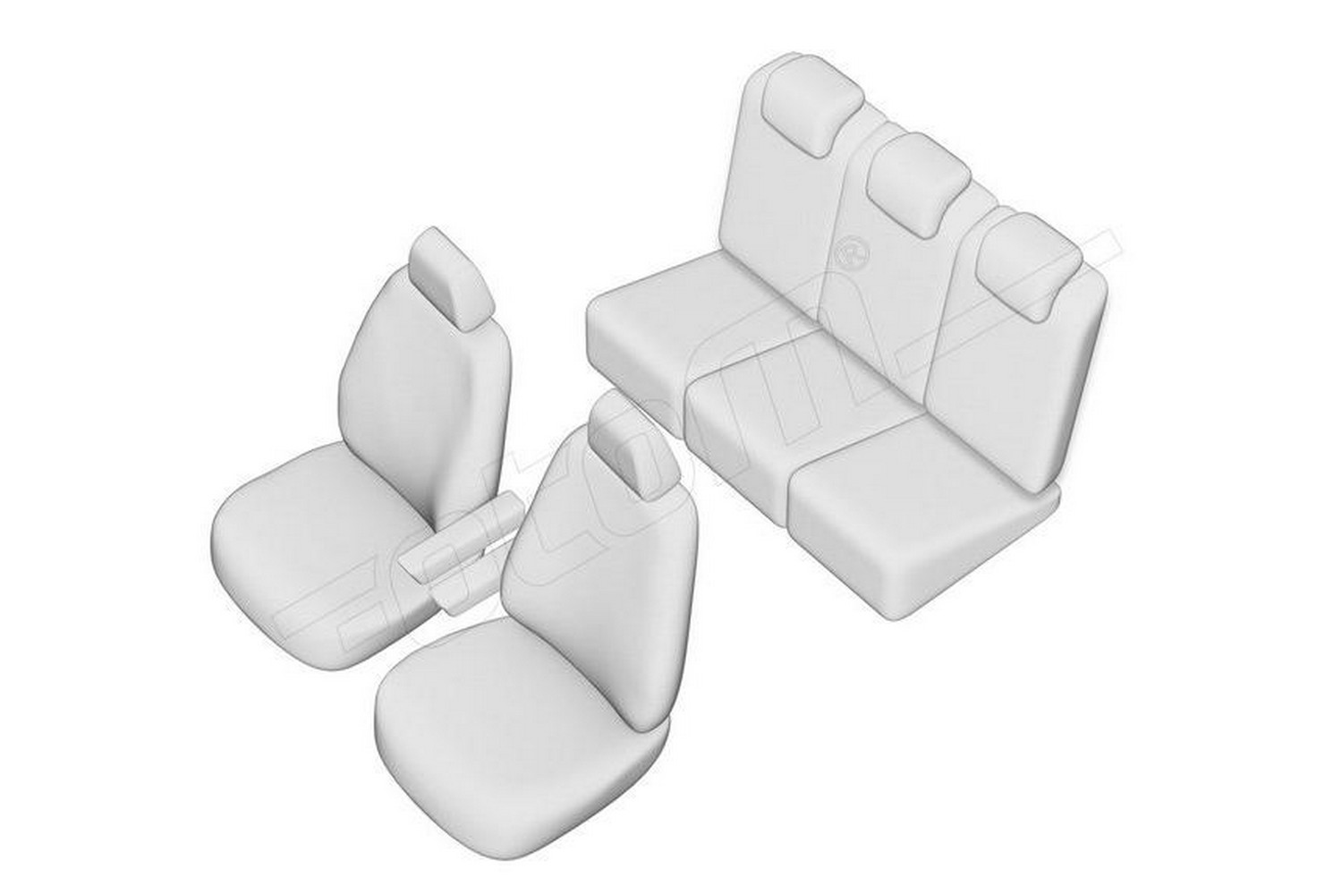 Seat covers line drawing / Sitzbez&uuml;ge Strichzeichnung / Stoelhoezen lijntekening / Dessin au trait des housses de si&egrave;ge