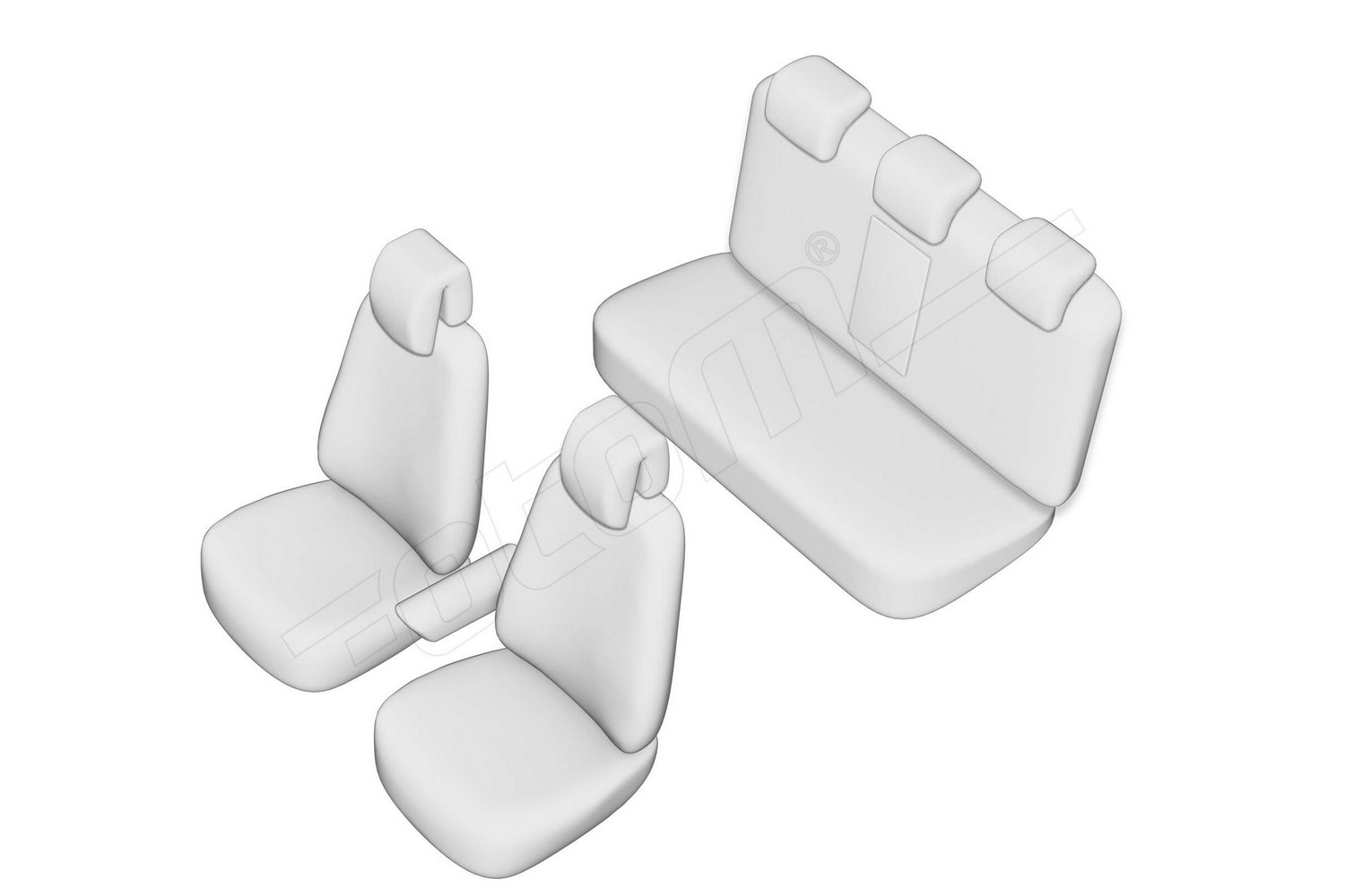 Seat covers line drawing / Sitzbez&uuml;ge Strichzeichnung / Stoelhoezen lijntekening / Dessin au trait des housses de si&egrave;ge