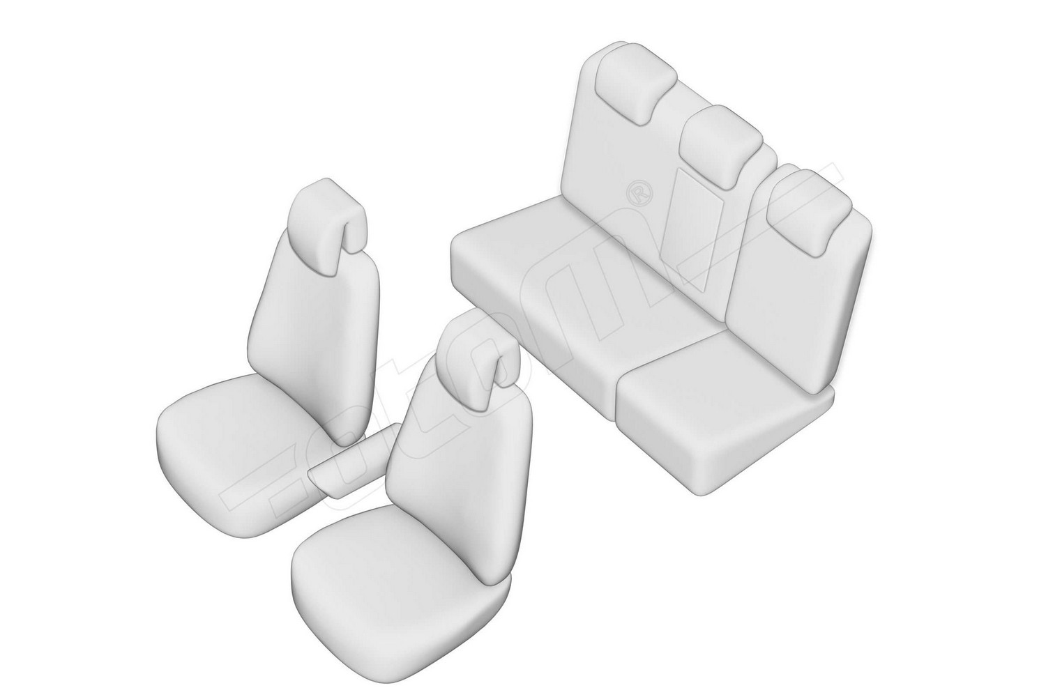 Seat covers line drawing / Sitzbez&uuml;ge Strichzeichnung / Stoelhoezen lijntekening / Dessin au trait des housses de si&egrave;ge