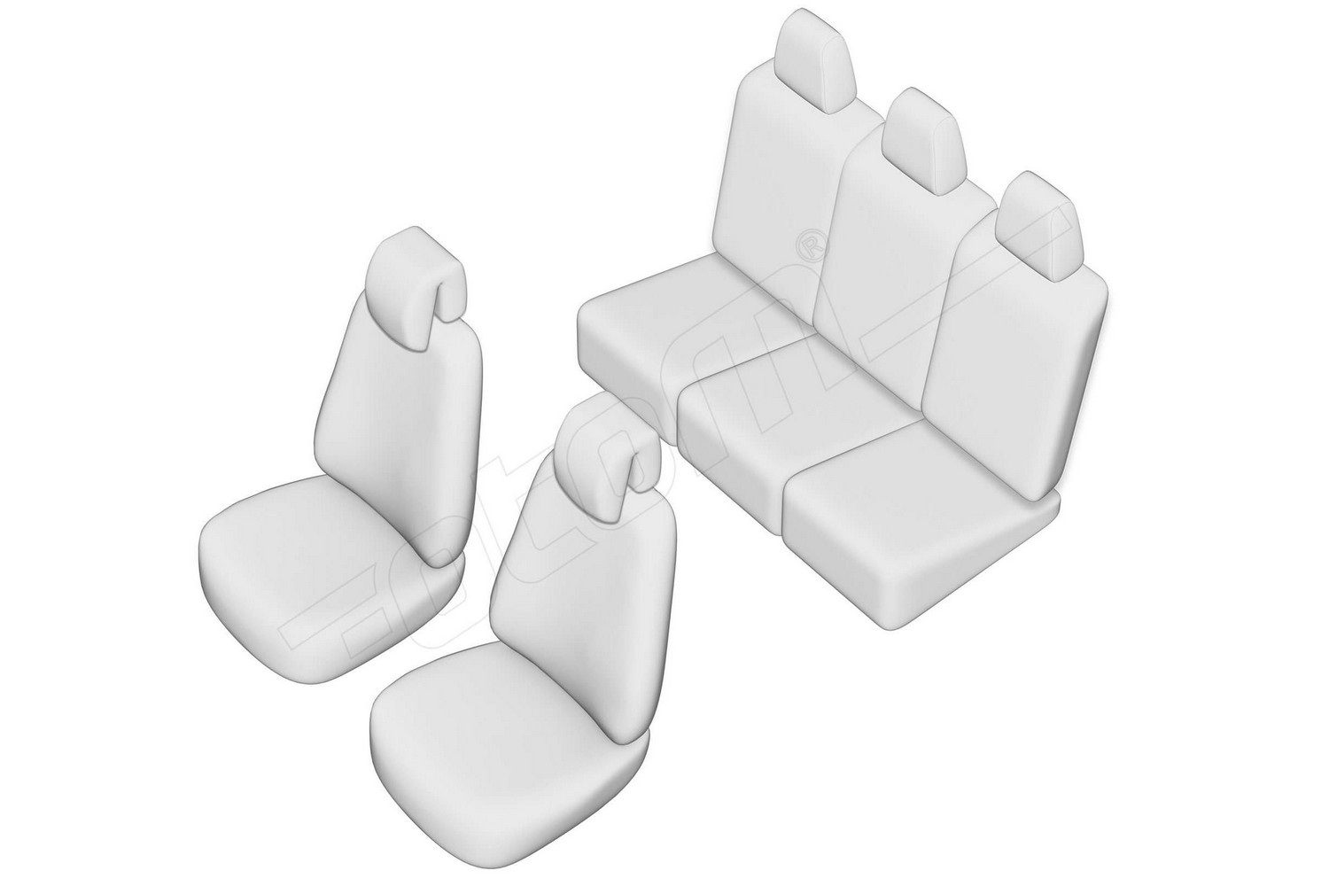 Seat covers line drawing / Sitzbez&uuml;ge Strichzeichnung / Stoelhoezen lijntekening / Dessin au trait des housses de si&egrave;ge