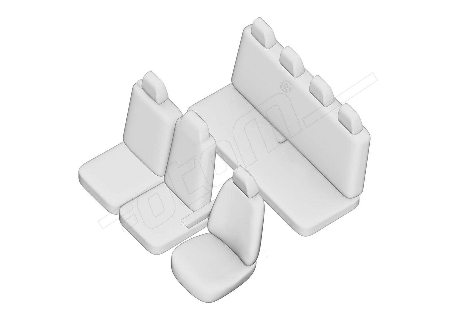 Seat covers line drawing / Sitzbez&uuml;ge Strichzeichnung / Stoelhoezen lijntekening / Dessin au trait des housses de si&egrave;ge