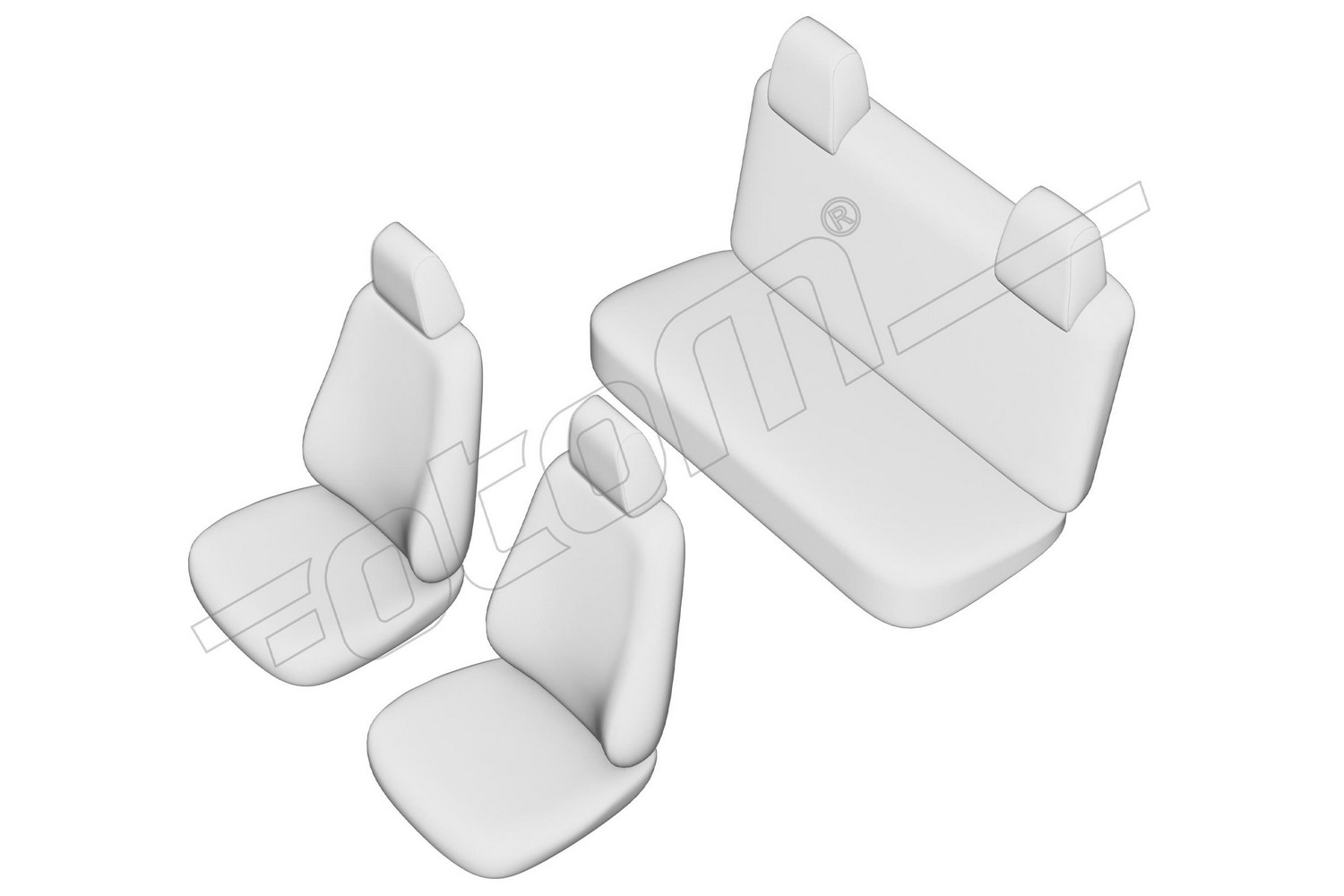 Seat covers line drawing / Sitzbez&uuml;ge Strichzeichnung / Stoelhoezen lijntekening / Dessin au trait des housses de si&egrave;ge