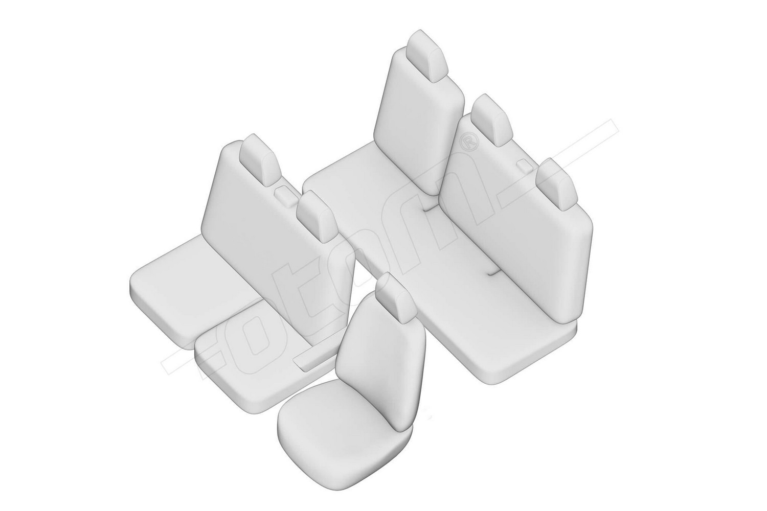 Seat covers line drawing / Sitzbez&uuml;ge Strichzeichnung / Stoelhoezen lijntekening / Dessin au trait des housses de si&egrave;ge