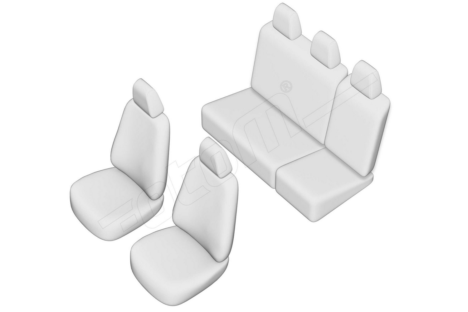 Seat covers line drawing / Sitzbez&uuml;ge Strichzeichnung / Stoelhoezen lijntekening / Dessin au trait des housses de si&egrave;ge