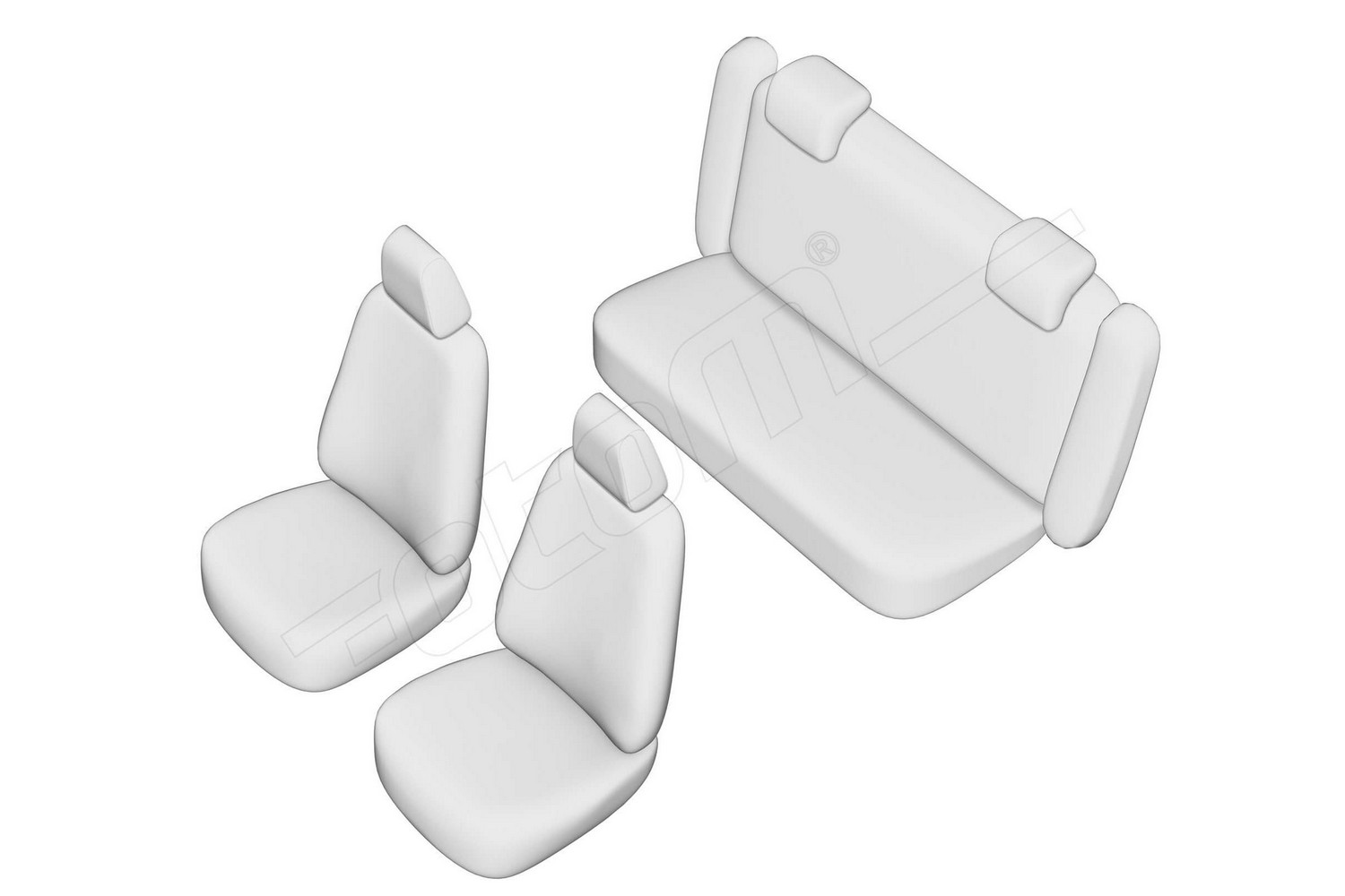 Seat covers line drawing / Sitzbez&uuml;ge Strichzeichnung / Stoelhoezen lijntekening / Dessin au trait des housses de si&egrave;ge