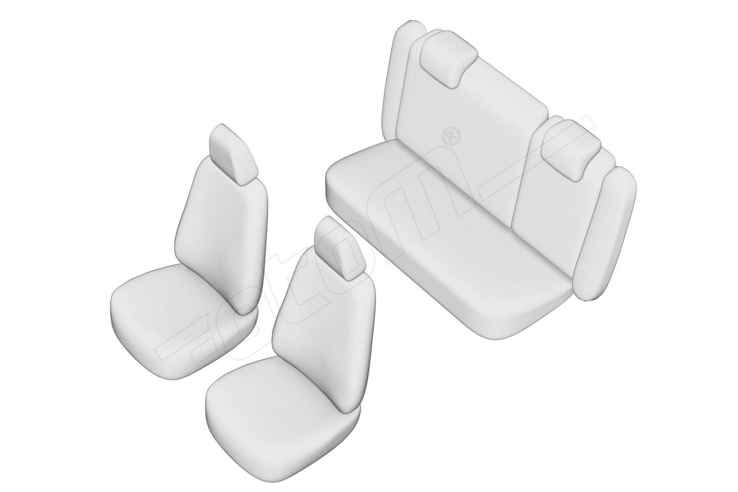 Seat covers line drawing / Sitzbez&uuml;ge Strichzeichnung / Stoelhoezen lijntekening / Dessin au trait des housses de si&egrave;ge