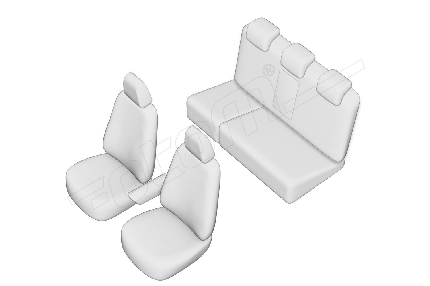 Seat covers line drawing / Sitzbez&uuml;ge Strichzeichnung / Stoelhoezen lijntekening / Dessin au trait des housses de si&egrave;ge