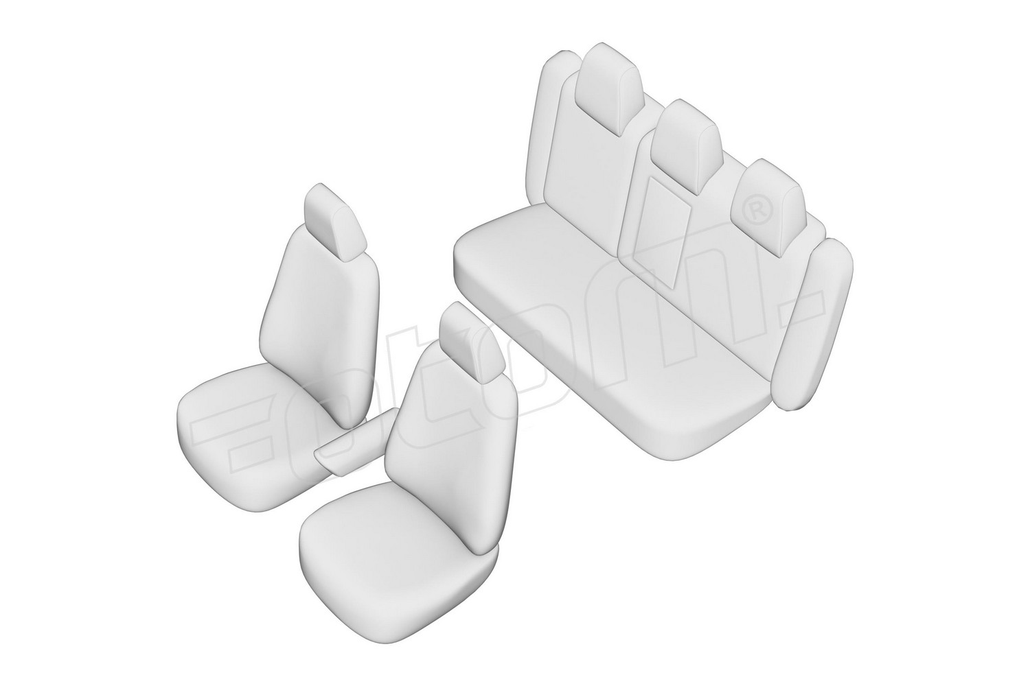 Seat covers line drawing / Sitzbez&uuml;ge Strichzeichnung / Stoelhoezen lijntekening / Dessin au trait des housses de si&egrave;ge