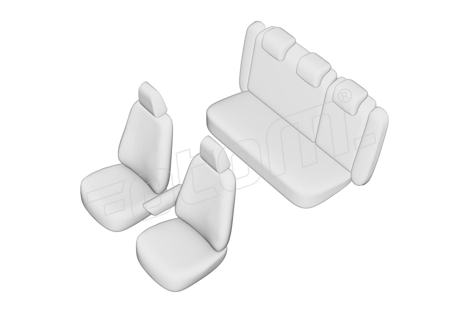 Seat covers line drawing / Sitzbezüge Strichzeichnung / Stoelhoezen lijntekening / Dessin au trait des housses de siège Seat covers line drawing / Sitzbezüge Strichzeichnung / Stoelhoezen lijntekening / Dessin au trait des housses de siège