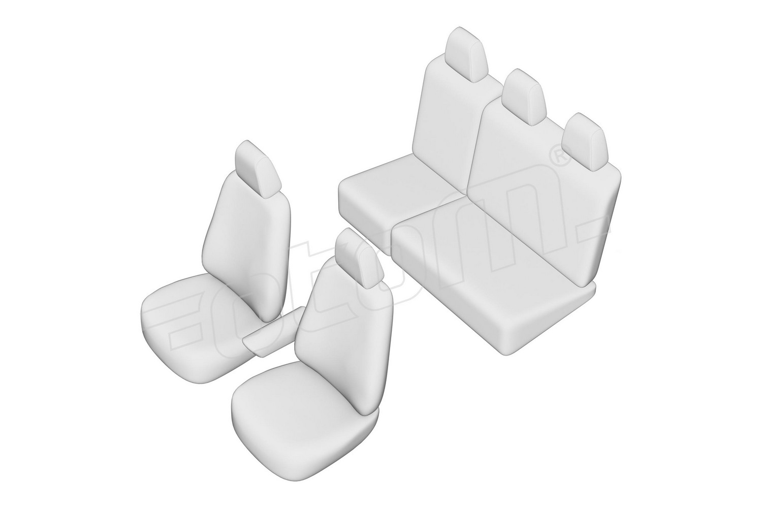 Seat covers line drawing / Sitzbez&uuml;ge Strichzeichnung / Stoelhoezen lijntekening / Dessin au trait des housses de si&egrave;ge