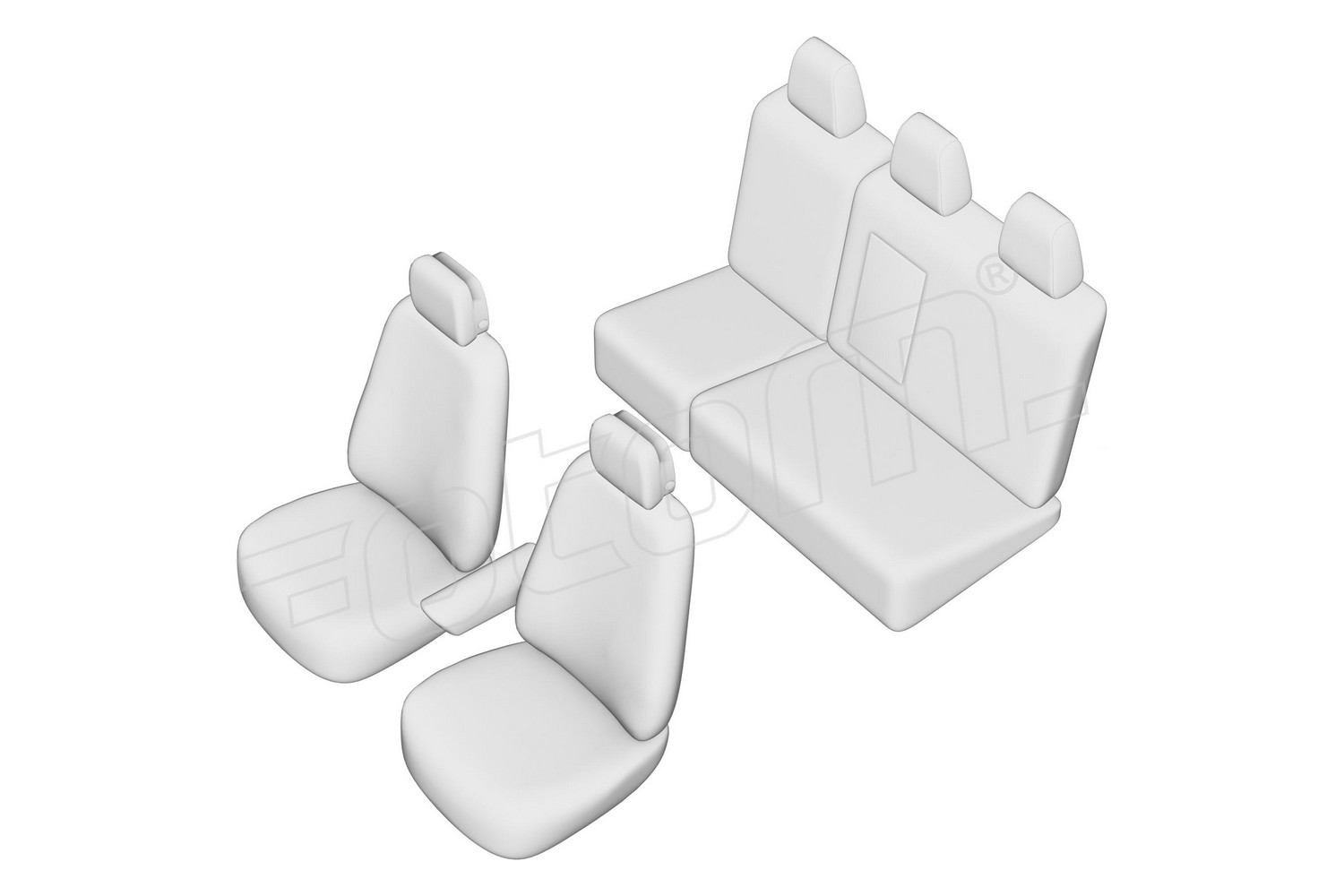 Seat covers line drawing / Sitzbez&uuml;ge Strichzeichnung / Stoelhoezen lijntekening / Dessin au trait des housses de si&egrave;ge