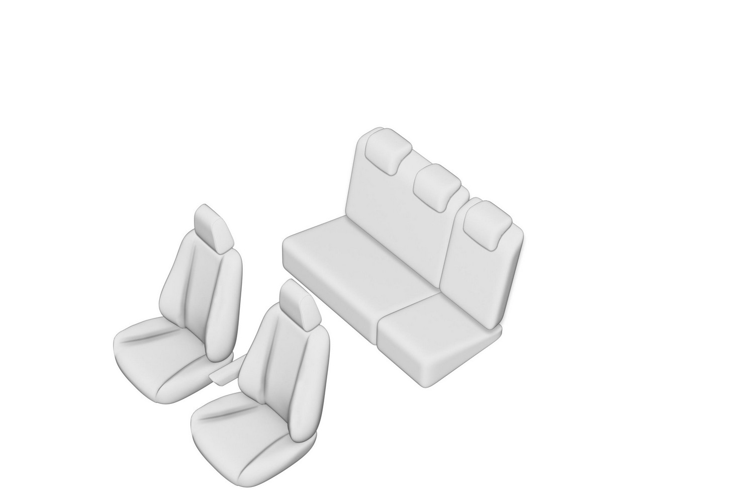 Seat covers line drawing / Sitzbez&uuml;ge Strichzeichnung / Stoelhoezen lijntekening / Dessin au trait des housses de si&egrave;ge