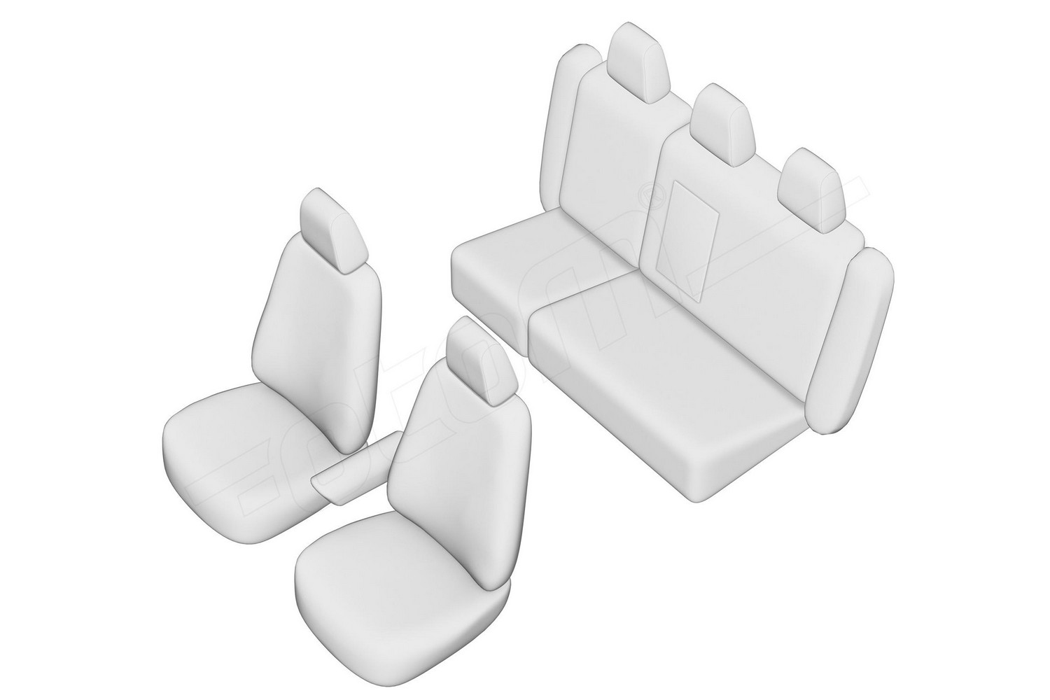 Seat covers line drawing / Sitzbez&uuml;ge Strichzeichnung / Stoelhoezen lijntekening / Dessin au trait des housses de si&egrave;ge