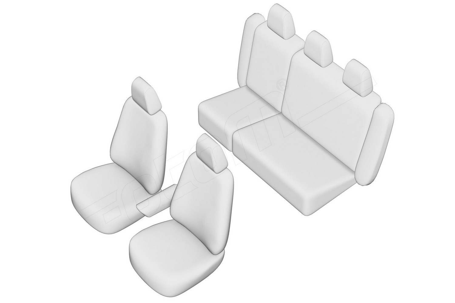 Seat covers line drawing / Sitzbez&uuml;ge Strichzeichnung / Stoelhoezen lijntekening / Dessin au trait des housses de si&egrave;ge