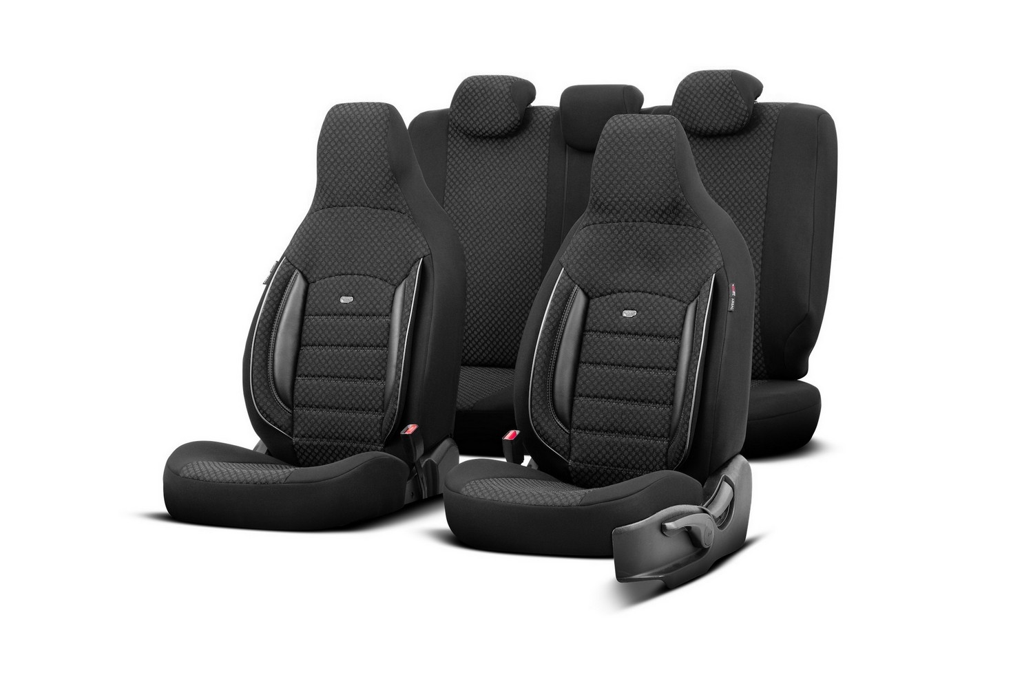 Seat covers suitable for Nissan Pixo 2009-2013 5-door hatchback Sport Plus CityBug fabric black