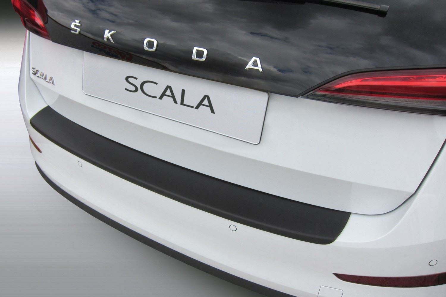Rear bumper protector suitable for Skoda Scala (NW1) 2019-present 5-door hatchback ABS - matt black