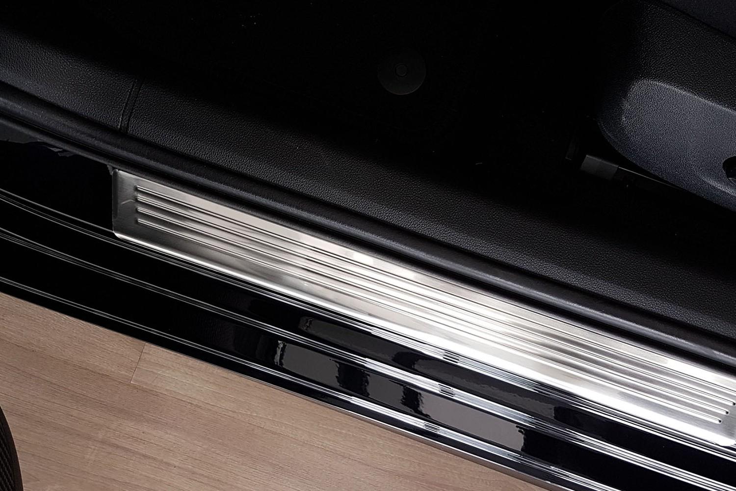 Door sill plates suitable for Skoda Octavia IV Combi (NX) 2020-present wagon stainless steel brushed 4 pieces