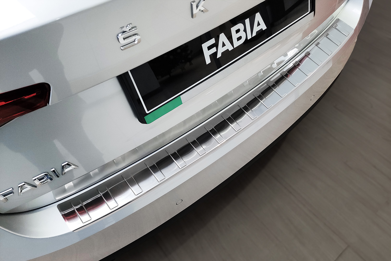 Bumperbeschermer Skoda Fabia IV 2021-heden 5-deurs hatchback RVS geborsteld