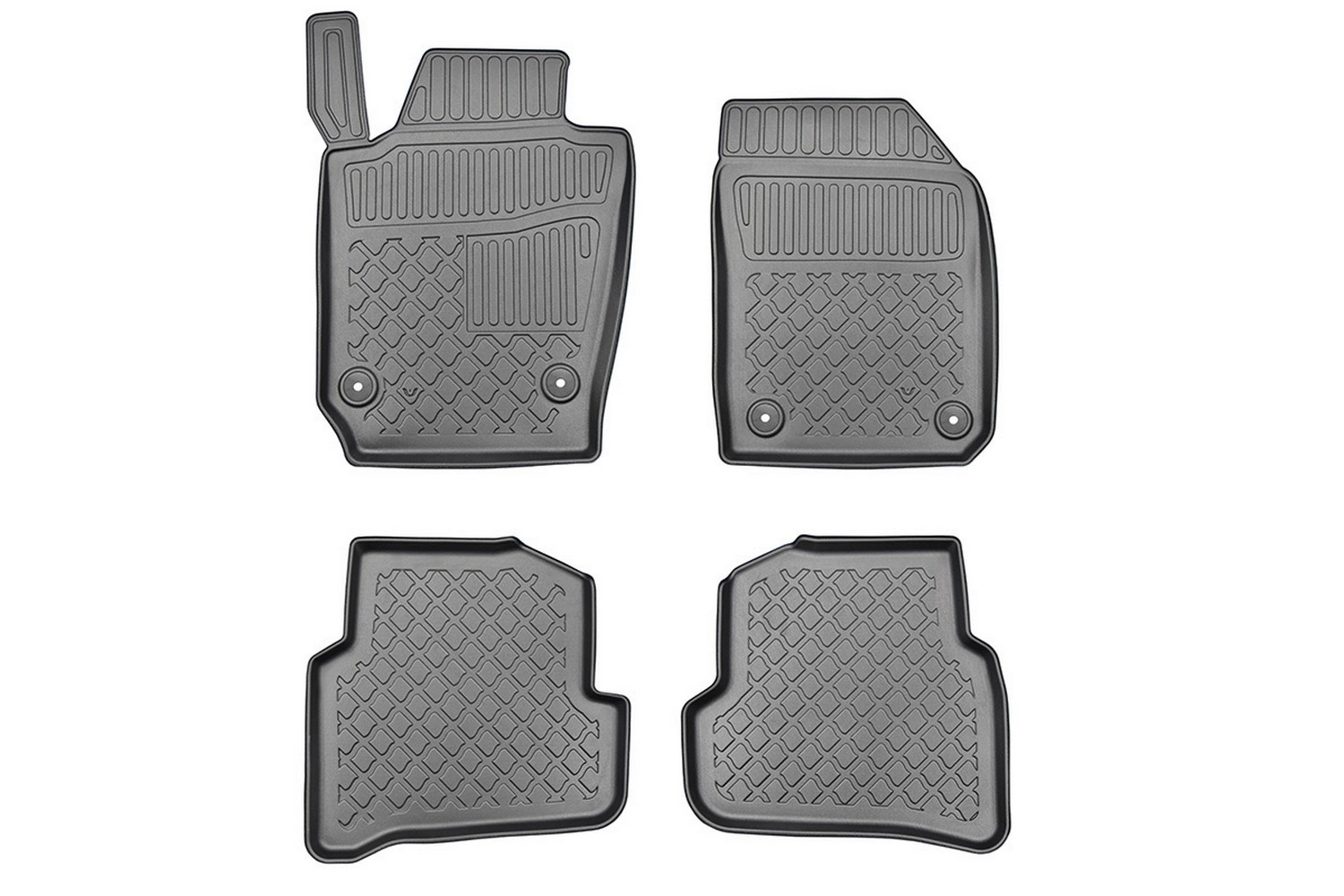 Car mats suitable for Skoda Fabia III (NJ) 2014-2021 5-door hatchback Guardliner PE/TPE rubber