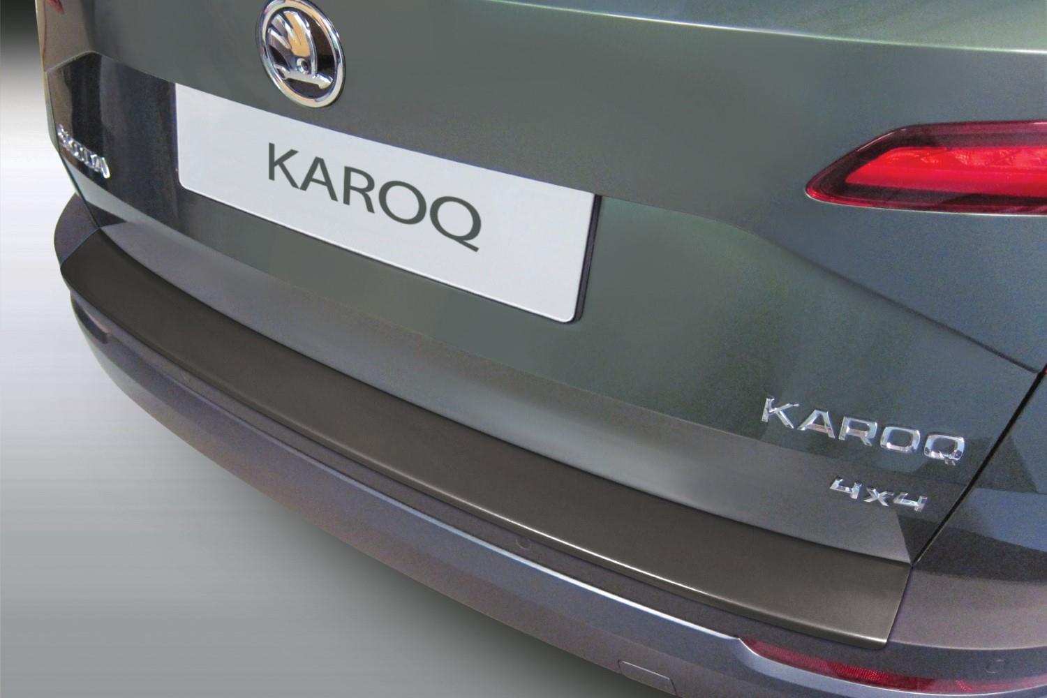 Rear bumper protector Skoda Karoq (NU) 2017-present ABS - carbon look