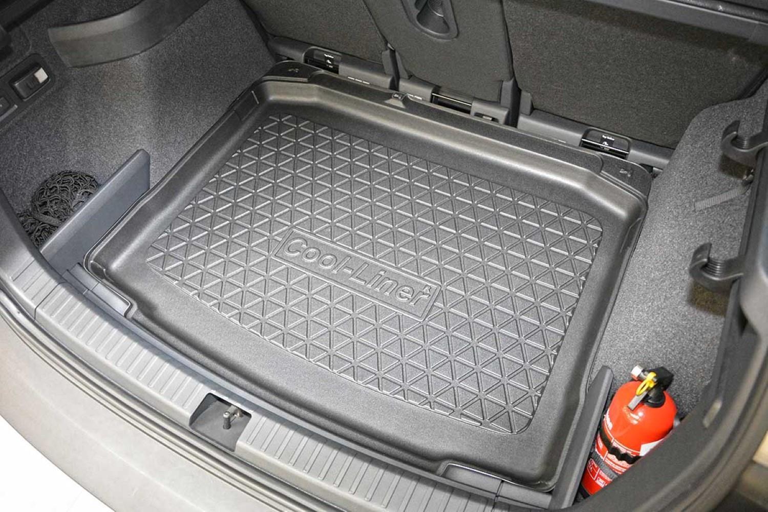 Tapis de coffre en cuir personnalisé pour Skoda Karoq, doublure de  cargaison durable, tapis de coffre, accessoires de décoration intérieure  arrière, 2018-2021