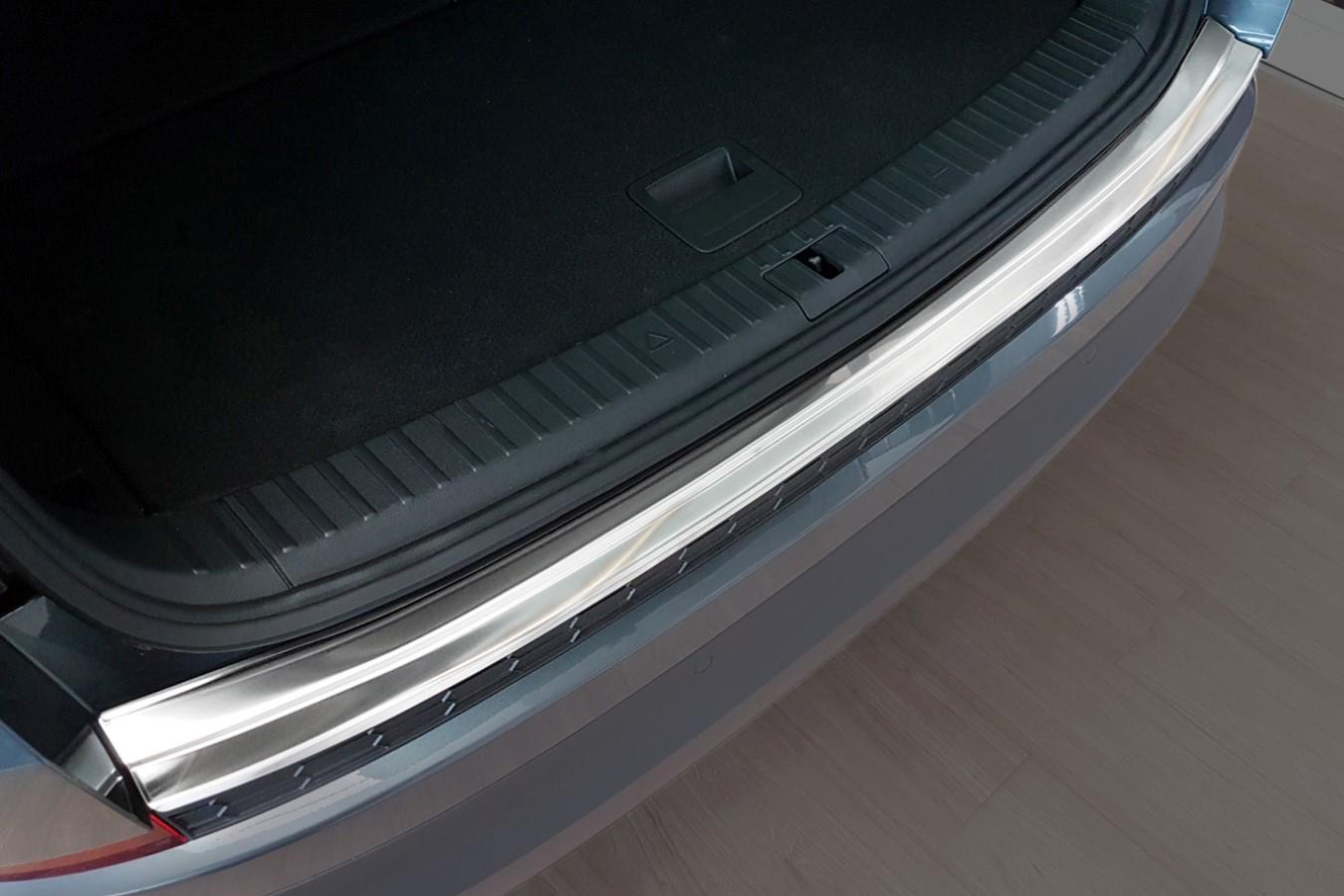 Rear bumper protector suitable for Skoda Kodiaq (NS) 2017-2023 stainless steel brushed