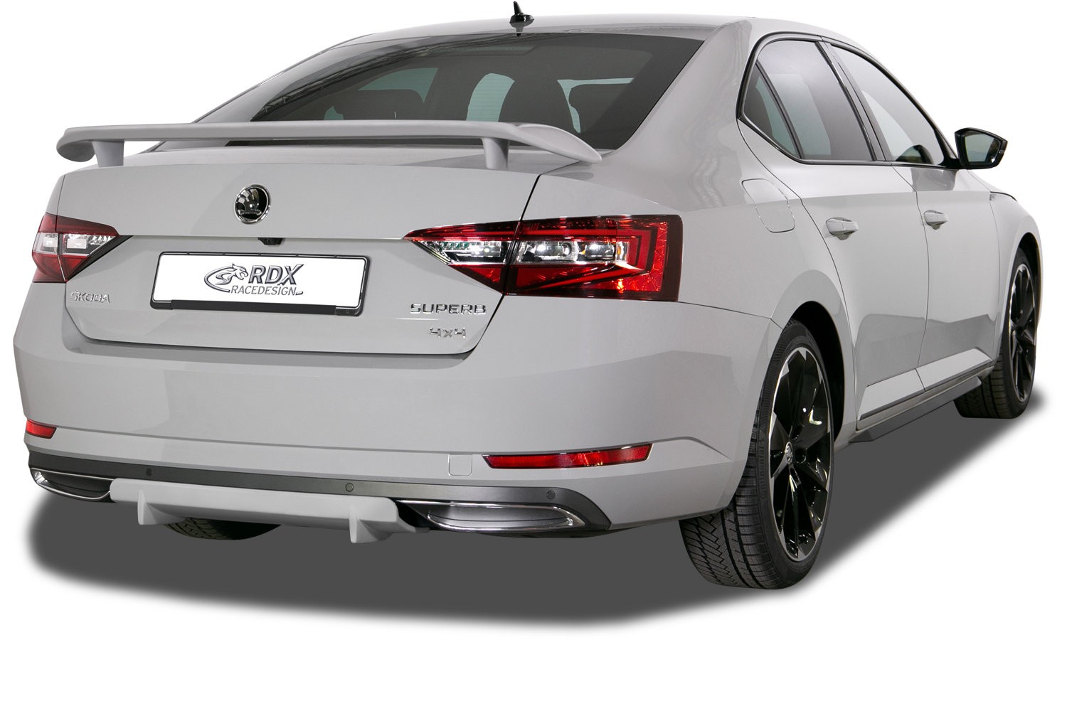 Rear diffuser suitable for Skoda Superb III (3V) 2015-2024 4-door saloon PU