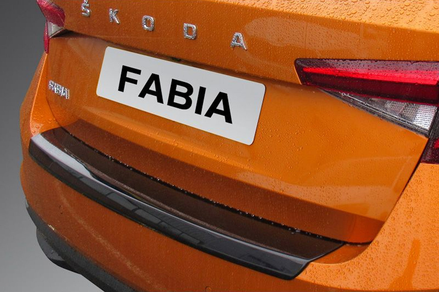 Rear bumper protector Skoda Fabia IV 2021-present 5-door hatchback ABS - matt black