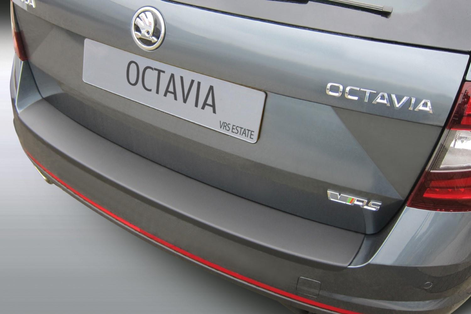 Rear bumper protector Skoda Octavia III RS Combi (5E) 2017-2020 wagon ABS - carbon look