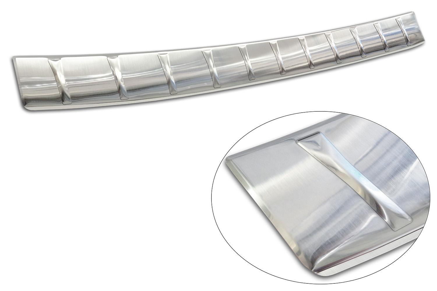 Rear bumper protector suitable for Skoda Superb IV (B9) 2024-present 5-door hatchback stainless steel brushed (6)