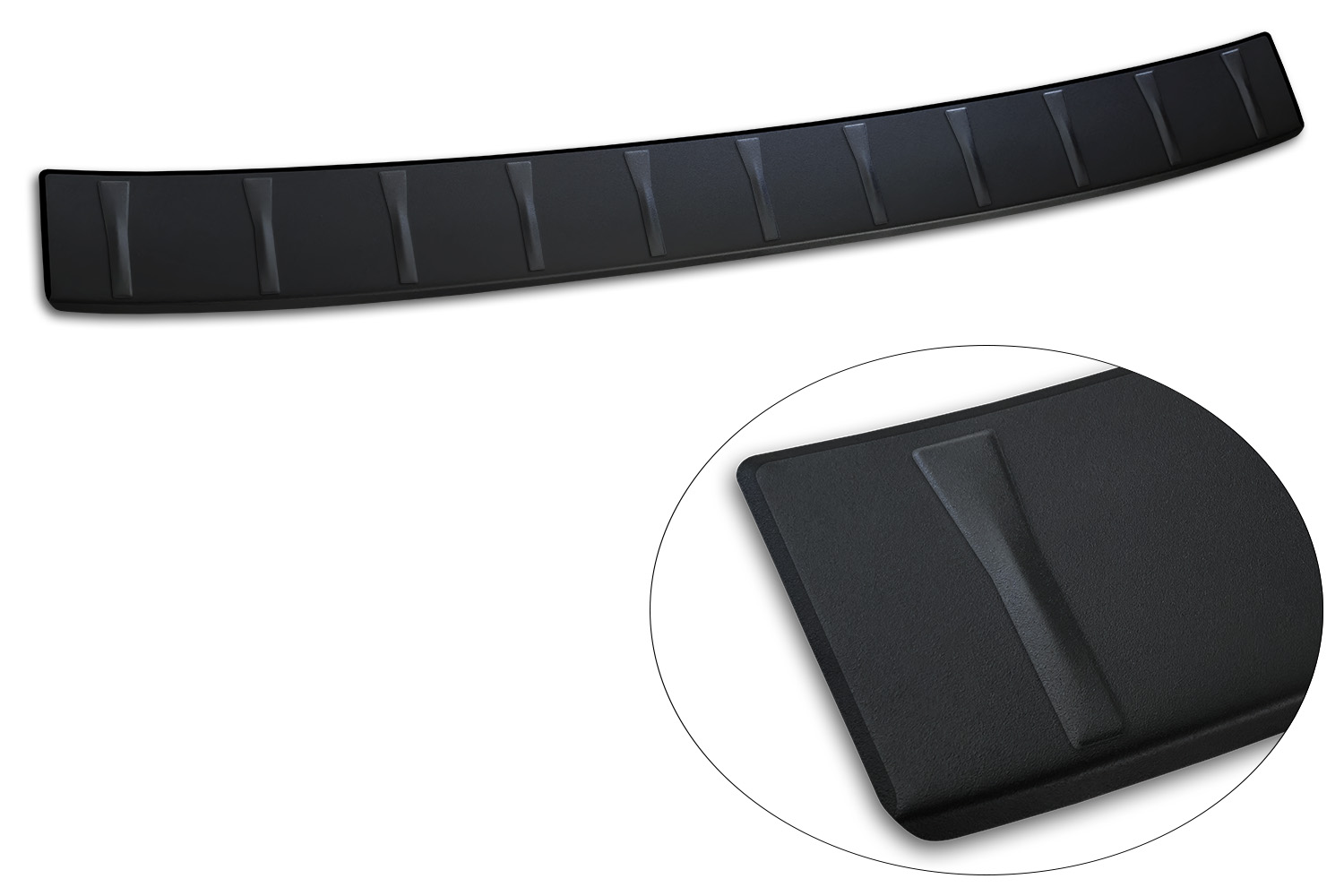 Rear bumper protector suitable for Skoda Superb IV (B9) 2024-present 5-door hatchback stainless steel matt black (6)