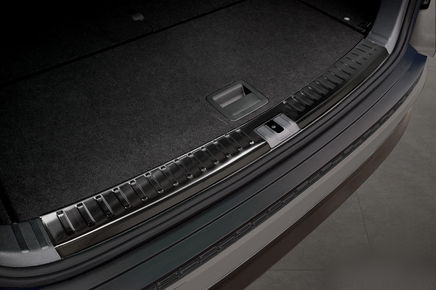 Boot sill protector suitable for Skoda Kodiaq (NS) 2017-2023 stainless steel brushed anthracite