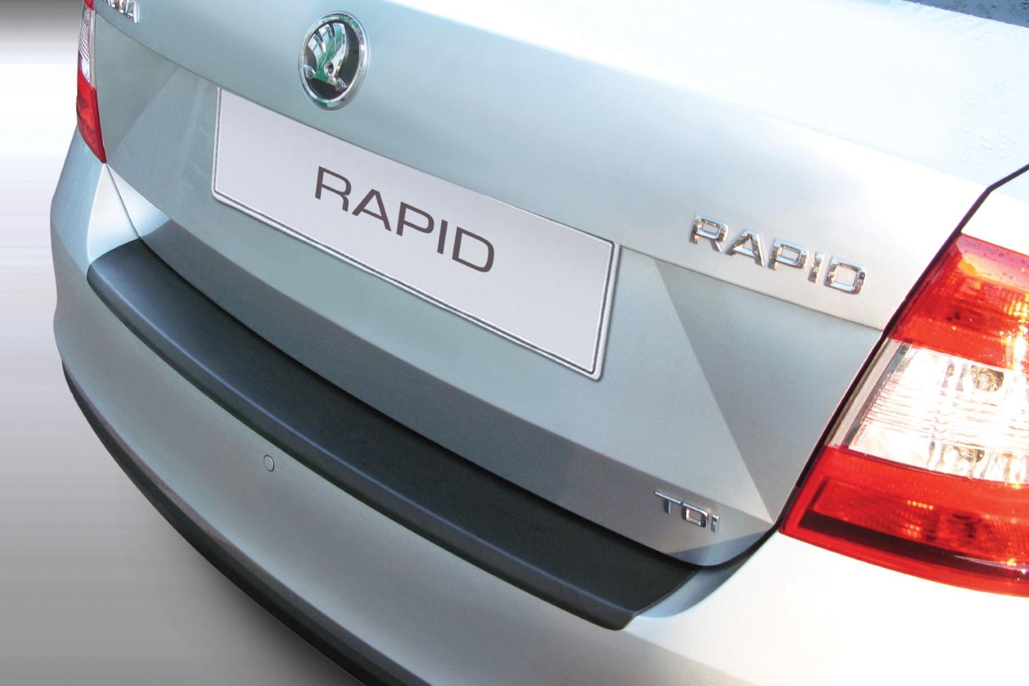 Bumperbeschermer geschikt voor Skoda Rapid (NH3) 2012-2019 5-deurs hatchback ABS - matzwart