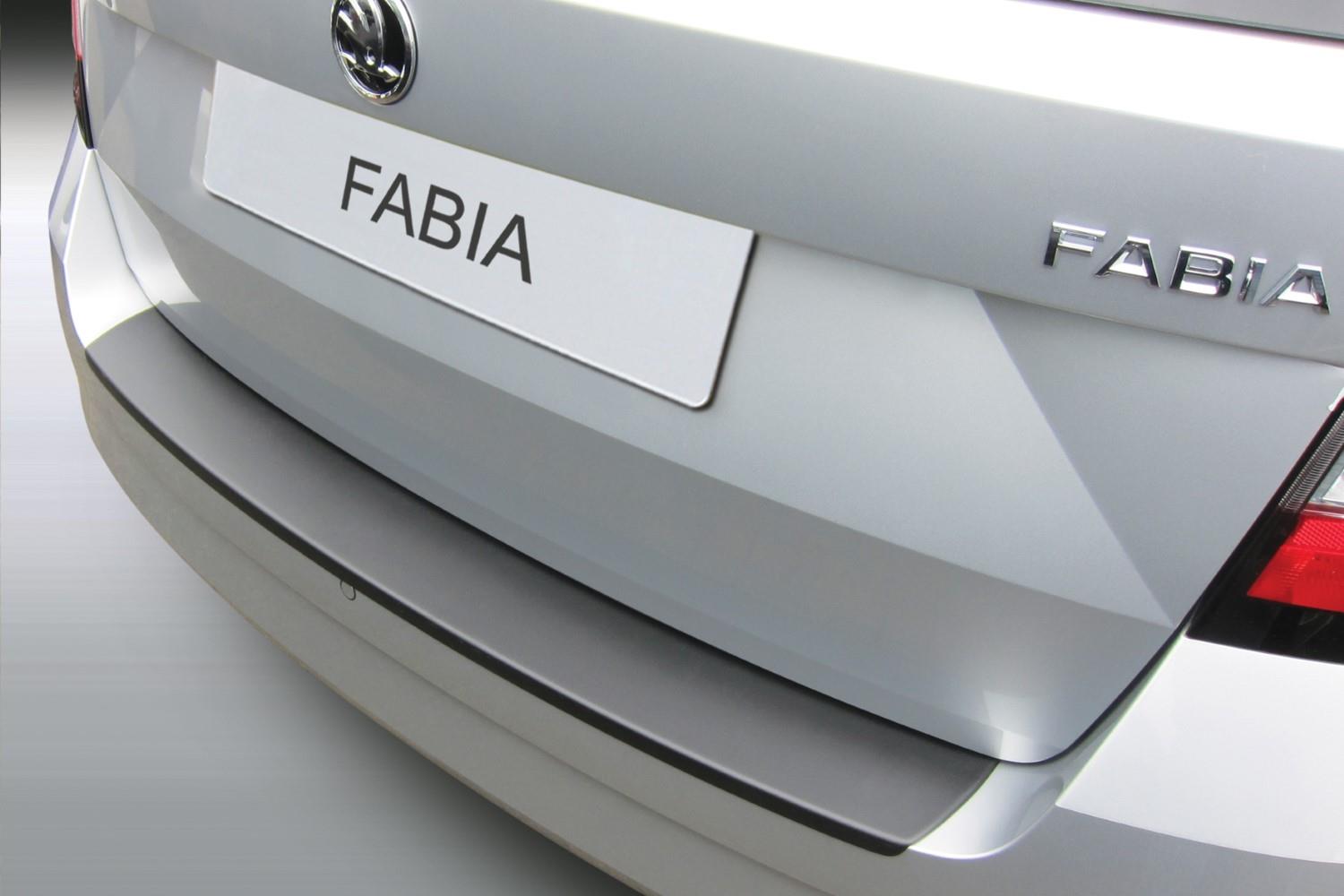 Rear bumper protector suitable for Skoda Fabia III Combi (NJ) 2014-2018 wagon ABS - matt black