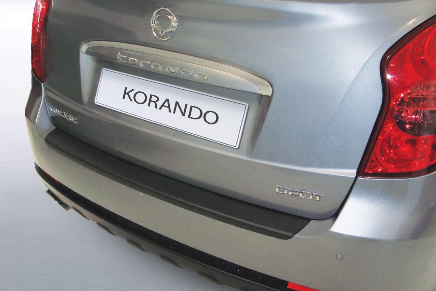 Protection de seuil de coffre convient à SsangYong - KGM Korando (C200) 2010-2019 ABS - noir mat