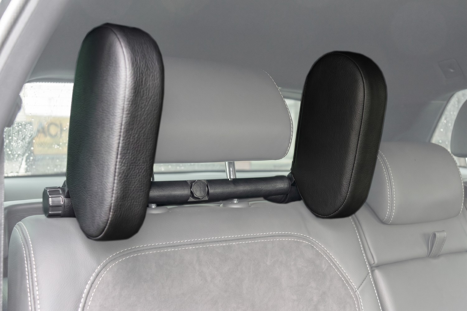 Adjustable travel headrest faux leather (3)