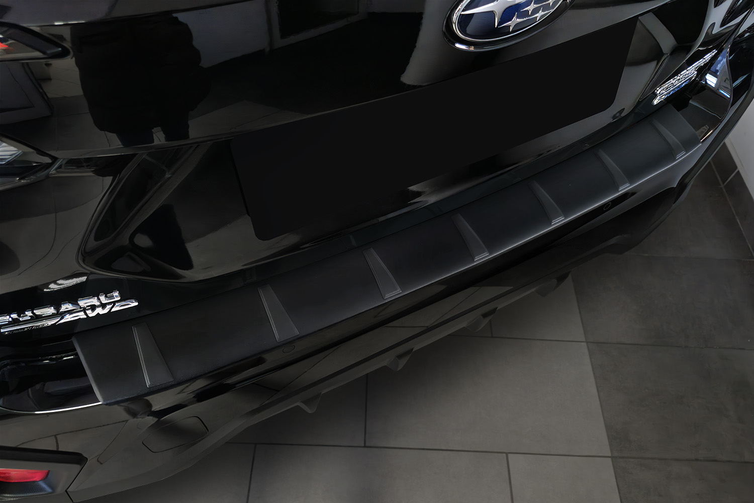Ladekantenschutz passend für Subaru Crosstrek (GU) 2023-heute Edelstahl mattschwarz