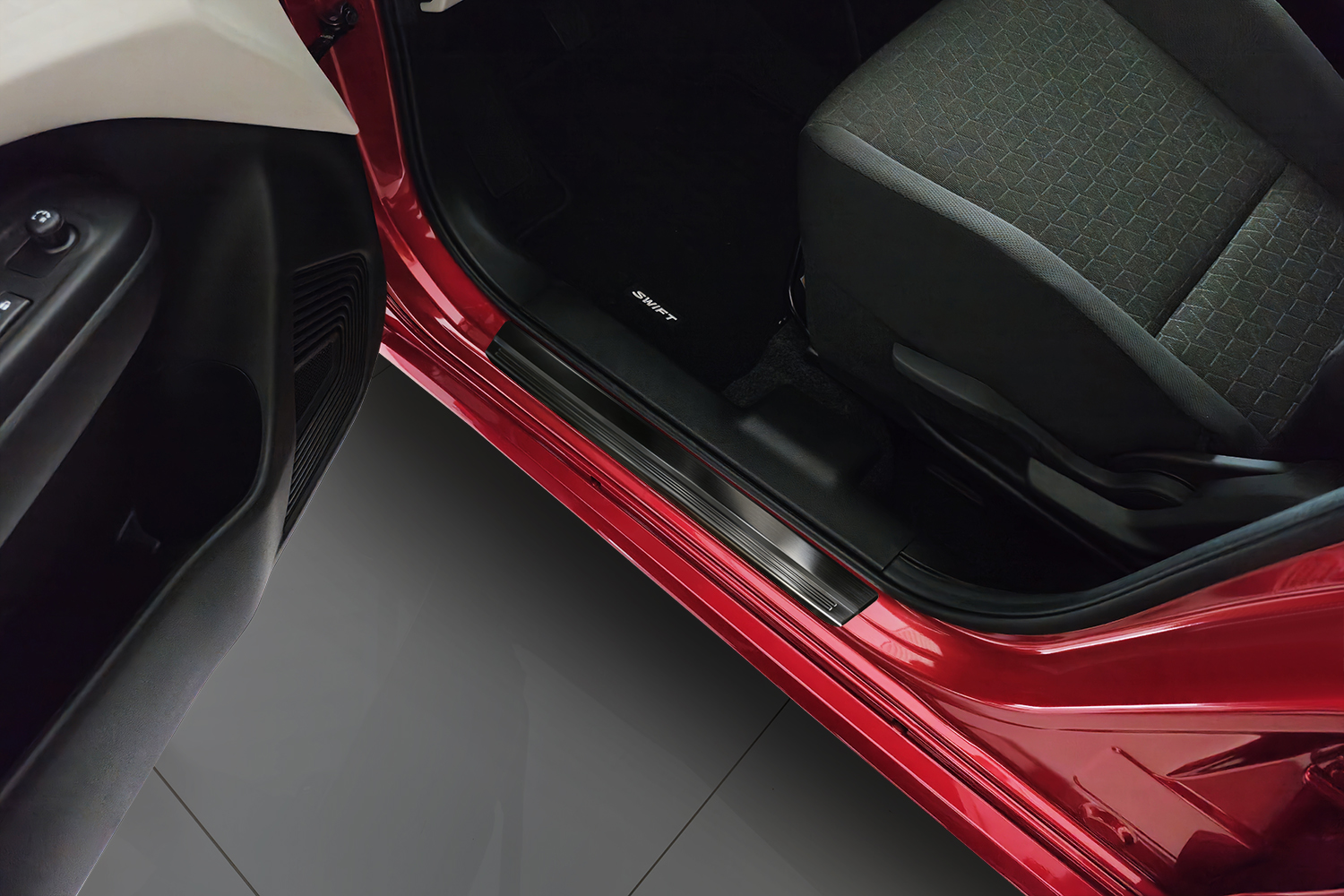 Einstiegsleisten passend für Suzuki Swift (YED) 2024-heute 5-Türer Schrägheck Edelstahl gebürstet anthrazit 4-teilig