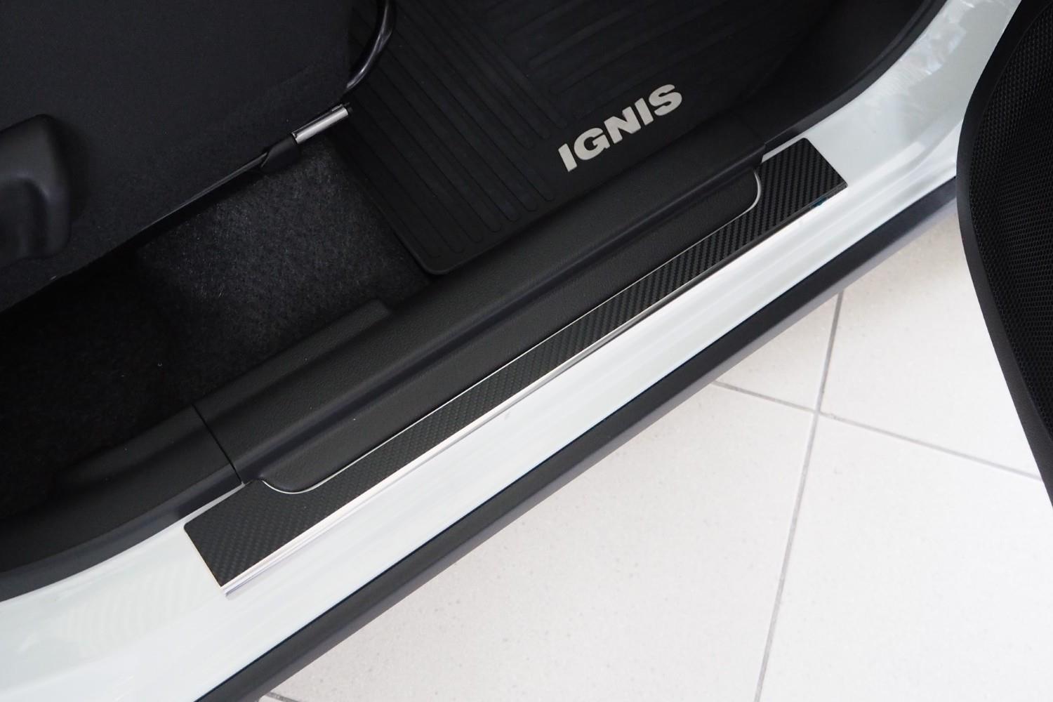 Instaplijsten geschikt voor Suzuki Ignis (FF21S) 2016-heden 5-deurs hatchback RVS - carbon folie