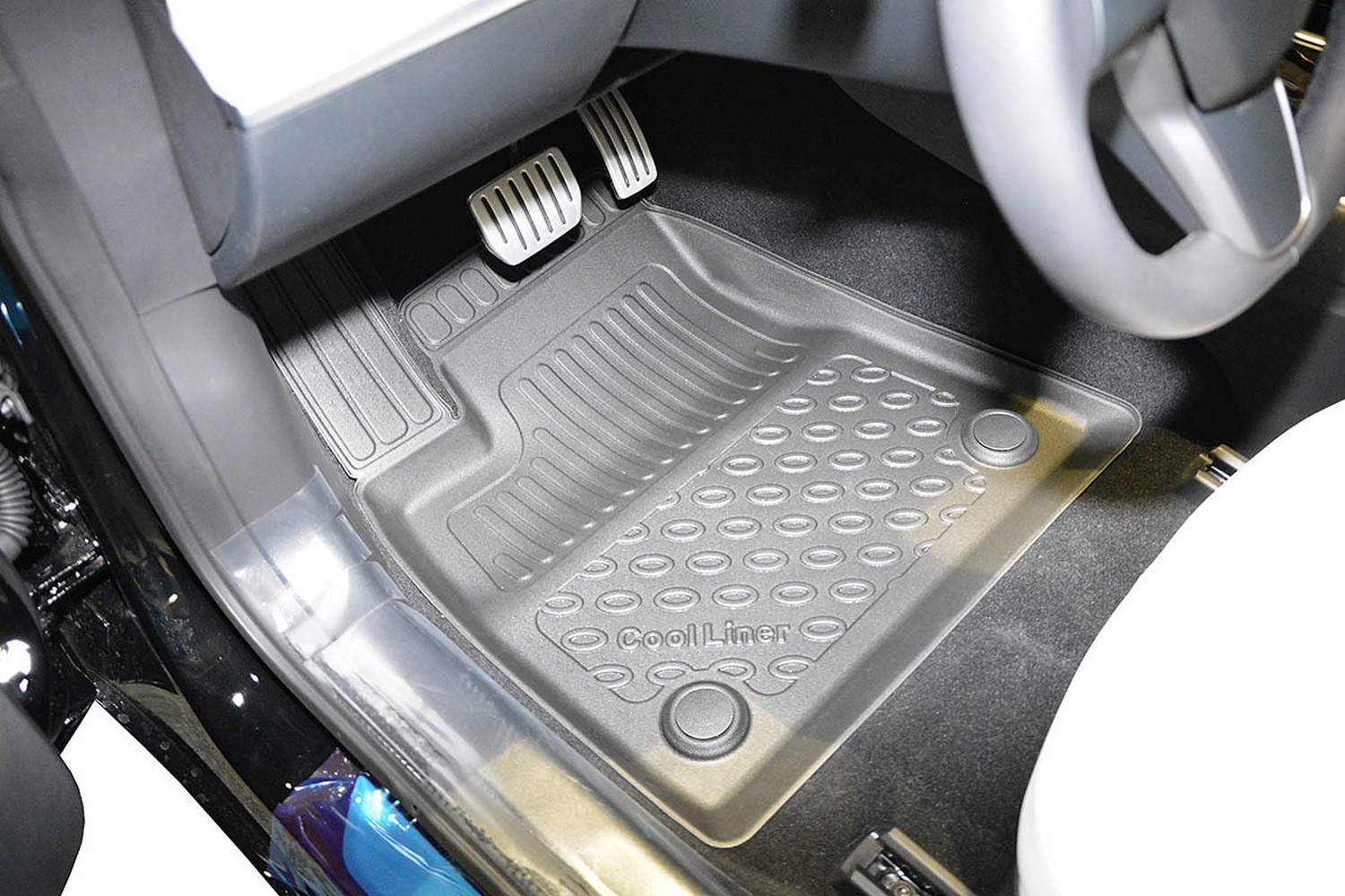 Car mats suitable for Tesla Model 3 2017-present 4-door saloon Cool Liner PE/TPE rubber (TES1M3FM-C) (2)