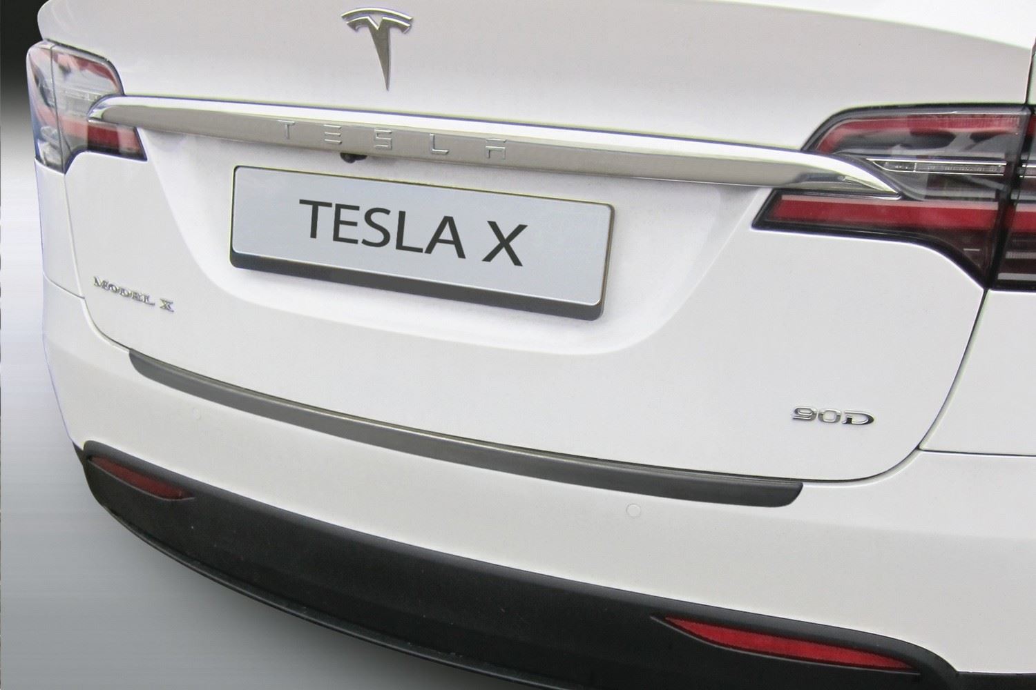 Rear bumper protector Tesla Model X 2015-present ABS - matt black