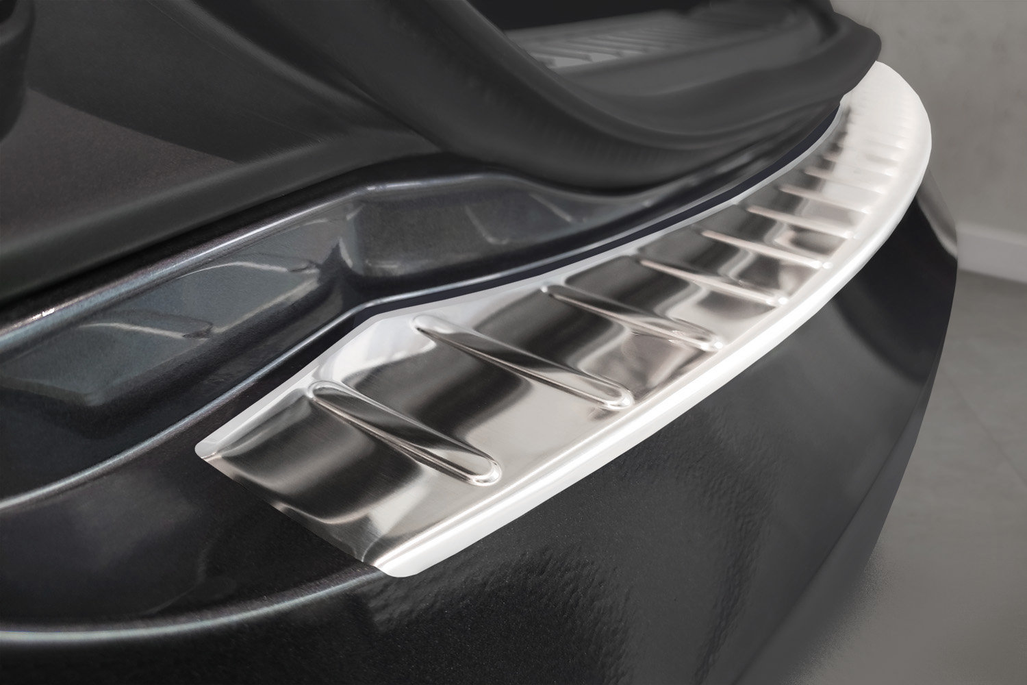 Bumperbeschermer Tesla Model S 2012-heden 5-deurs hatchback RVS geborsteld