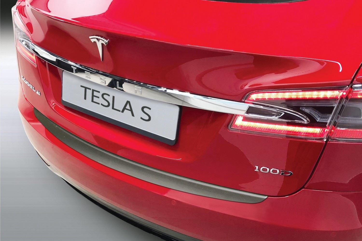 Bumperbeschermer Tesla Model S 2012-heden 5-deurs hatchback ABS - matzwart