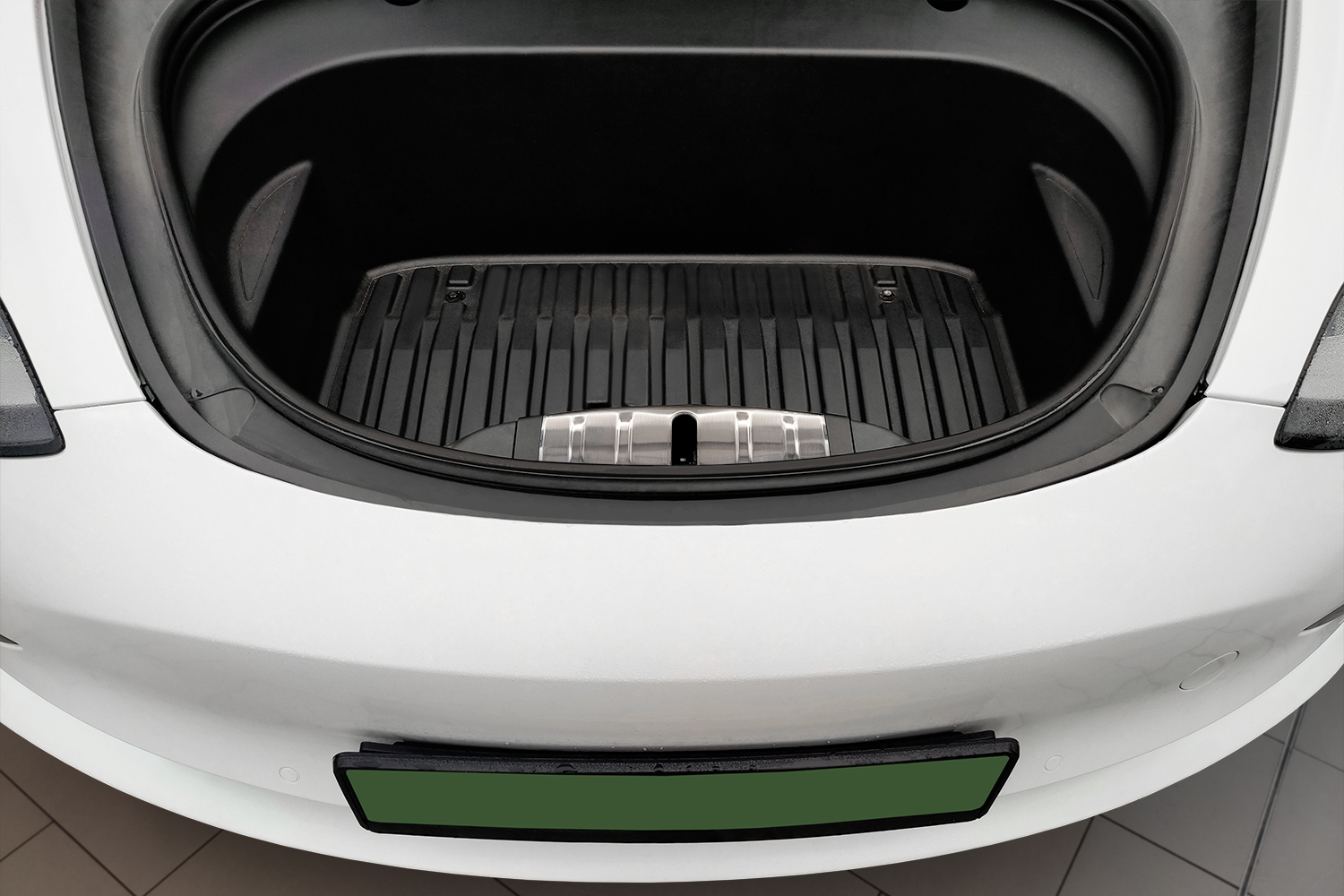 Frunk-Ladekantenschutz Tesla Model 3 2017-2023 4-Türer Limousine Edelstahl gebürstet