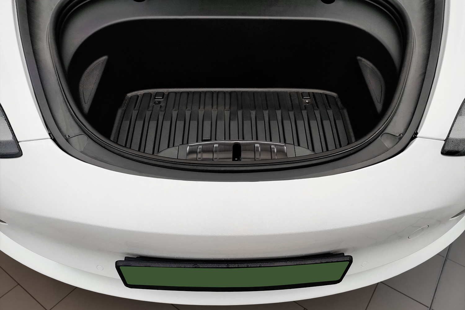 Frunk-Ladekantenschutz Tesla Model 3 2017-2023 4-Türer Limousine Edelstahl gebürstet anthrazit