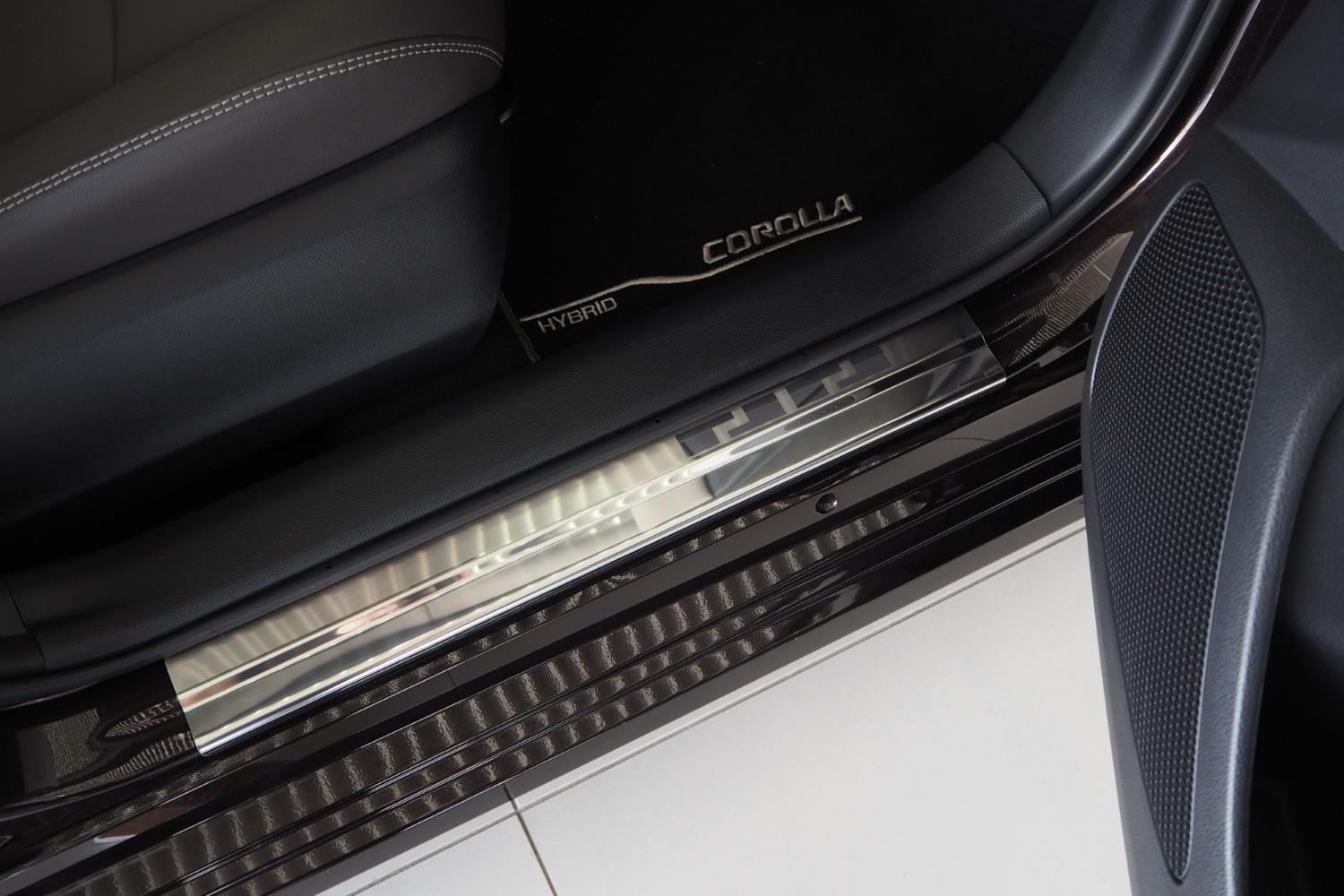 Door sill plates suitable for Toyota Corolla Touring Sports (E210) 2018-present wagon stainless steel brushed